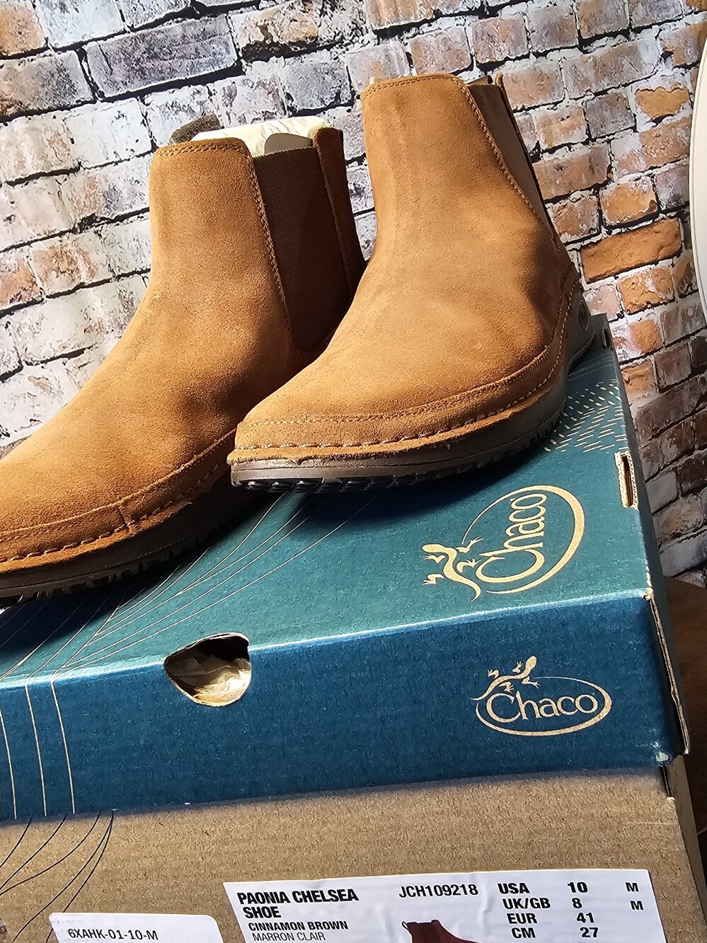 Chaco Paonia Chelsea Boots Cinnamon Brown Suede Womens Size 10 NWT